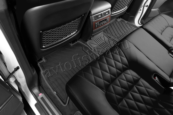 Toyota Land Cruiser (15–) Коврики 3D в салон, 5 шт. (полистар, коврик чёрный, кант серый)