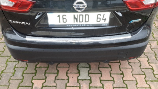 Nissan Qashqai (14–) Накладка на задний бампер, нерж.