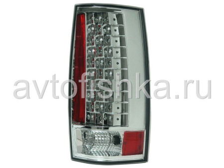 Chevrolet Tahoe, Suburban, GMC Yukon, Denali (07-) задние фонари светодиодные хромированные, комплект 2 шт.