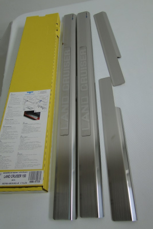 Toyota Land Cruiser Prado 150 (10-) накладки на внутренние пороги, к-кт 4шт.