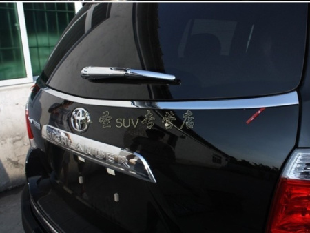 Toyota Highlander (2007-2012) пластиковая хромированная накладка на нижнюю кромку окна задней двери