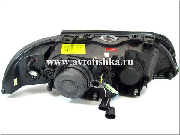 BMW 5 E39 (95-00) фары передние черные, со светящимися ободками, с белым поворотником,с моторами электрокорректора, комплект 2 шт.