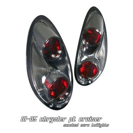 Chrysler PT Cruiser (01-05) фонари задние красно-хромированные тонированные, комплект 2 шт.