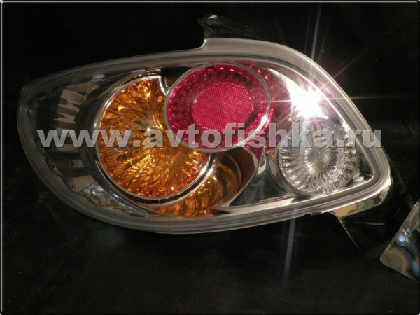 Peugeot 206 (98-03) хэтчбек фонари задние хромированные, дизайн Altezza, комплект 2 шт.