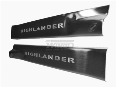 Toyota Highlander (2011-) накладки на порогов дверей из нержавеющей стали, комплект 4шт.
