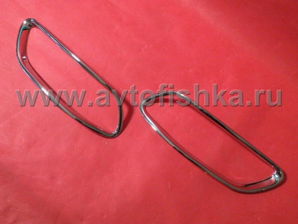 Lexus RX330, 350, 400h (03-08) рамки фонарей заднего бампера хромированные, комплект 2 шт.