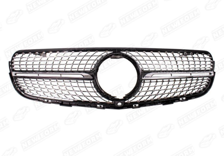 Mercedes-Benz GLC-Klasse X253 2015 - 2019 Решетка радиатора под камеру Diamond Sport черная