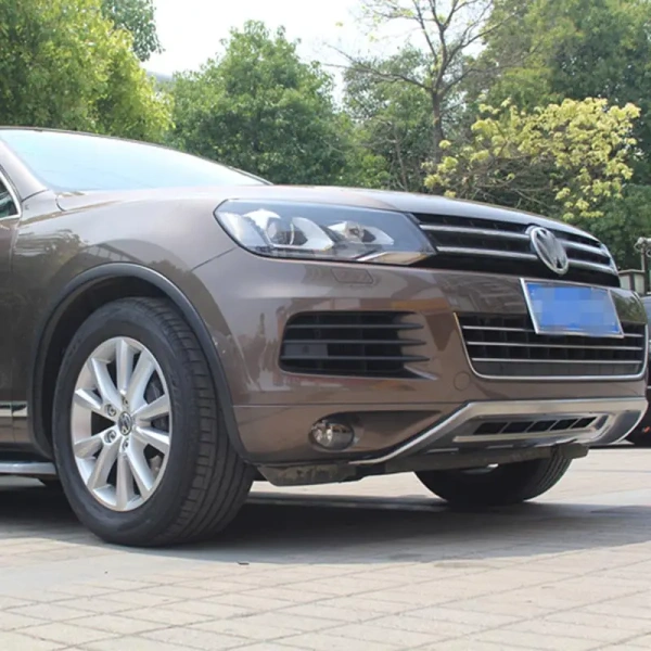 Volkswagen Touareg (10–14) Комплект накладок переднего и заднего бамперов, нерж. сталь