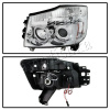 Nissan Titan (04-15), Armada (04-07) фары передние линзовые хромированные, со светящимися ободками, комплект 2 шт.