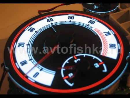 Audi A4 (95-01) (B5) светящиеся шкалы приборов - накладки на циферблаты панели приборов, дизайн № 2