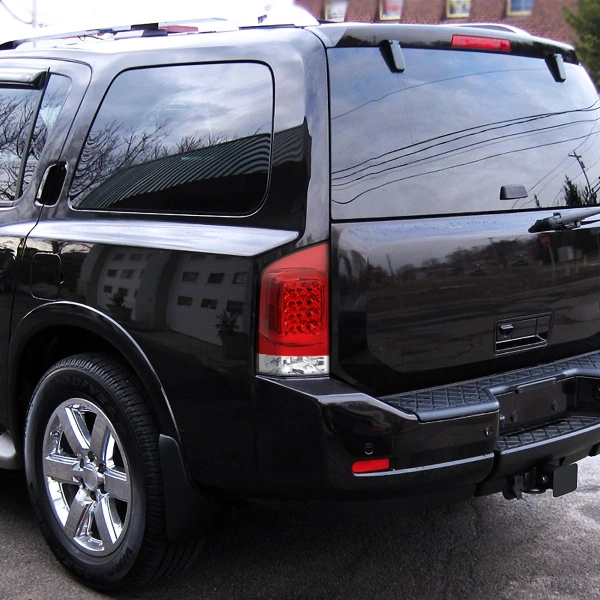 Nissan Armada (03-07) фонари задние светодиодные красно-хромированные, комплект 2 шт.