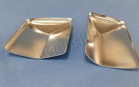 Mercedes W124 (84-95), W201 декоративные накладки на боковые зеркала хромированные, стальные, комплект 2 шт.