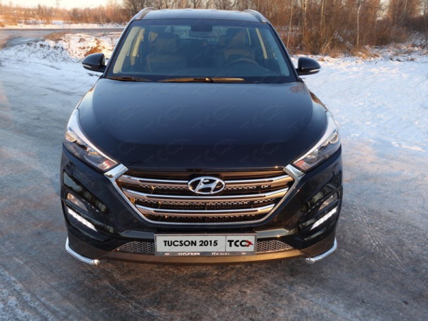 Hyundai Tucson (16–) Защита передняя (уголки) 42,4 мм