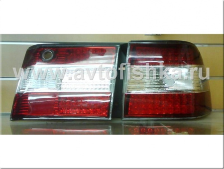 Lexus LS400 (95-00) фонари задние красно-хромированные, комплект лев.+прав.