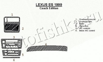 Декоративные накладки салона Lexus ES 1999-1999 полный набор, Coach Edition Соответствие OEM