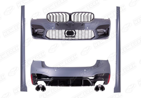 BMW 5 серия G30/G31 рестайлинг 2020 - н.в. Обвес M5 с черными насадками