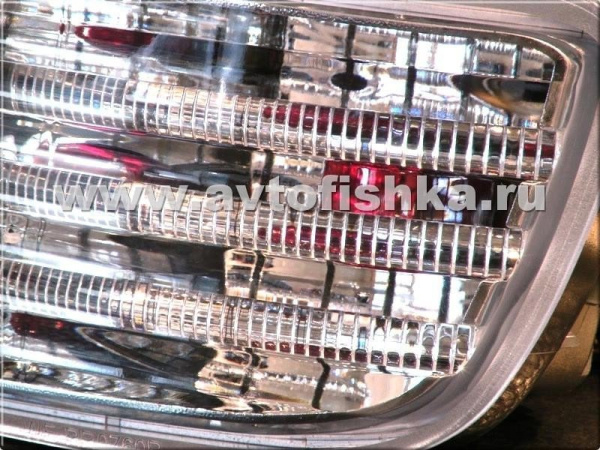 Toyota Land Cruiser Prado 120 (02-) фонари задние светодиодные хромированные, катафоты в задний бампер, комплект 2 шт.