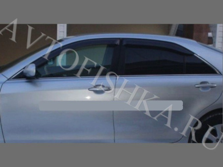 Дефлекторы боковых окон 4 части темные Toyota Camry 40 2006-2011
