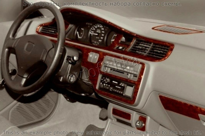 Декоративные накладки салона Honda Civic 1992-1995 4 двери, без перчаточного ящика