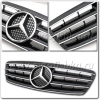 Mercedes C-class W203 (01-07) 4 дв. седан решетка радиатора черная, дизайн Big Star "Авангард" (Avangard).