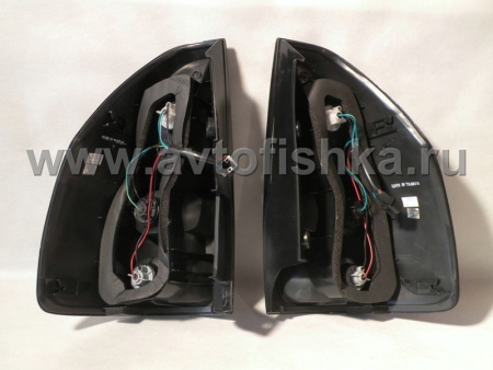 Toyota Land Cruiser Prado 120 (2002-2009) фонари задние светодиодные черные, комплект 2 шт.