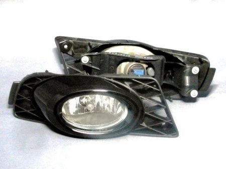 Honda Civic (09-) фары передние противотуманные прозрачные хромированные, установочный комплект