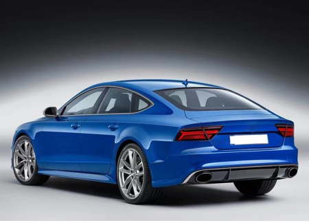 Черный диффузор RS7 для Audi A7 штатный 2016-2018