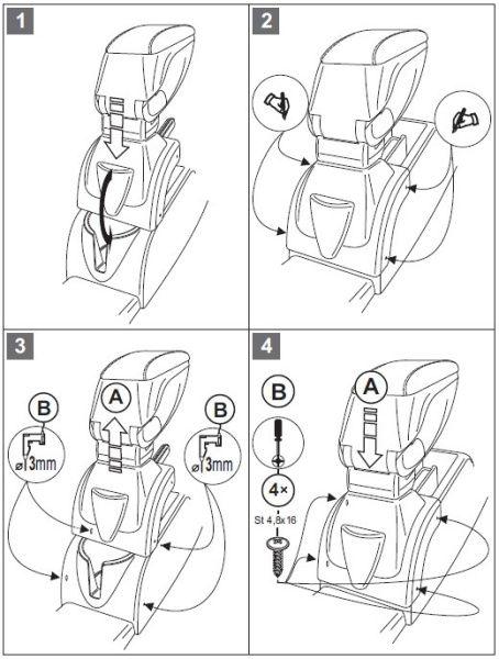 Volkswagen Golf (03–09) Подлокотник в сборе (адаптер+бокс черн. 07917-M)