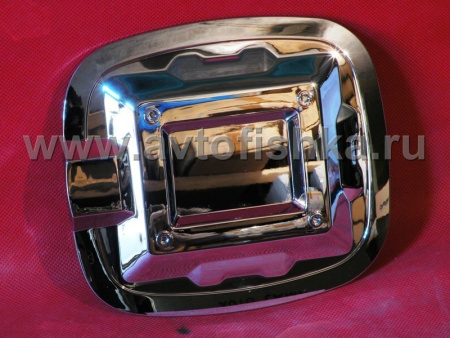 Toyota FJ Cruiser (07-) хромированная декоративная накладка на лючок бензобака