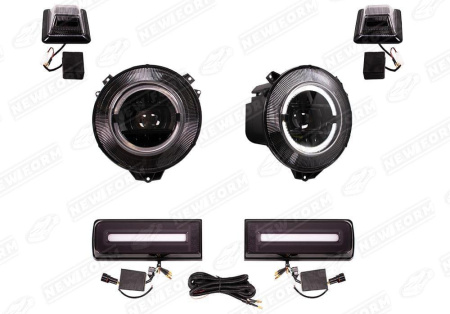 Mercedes-Benz G-Klasse W463 1990 - 2018 Оптика рестайлинг 2018 черный комплект с поворотниками