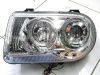 Chrysler 300C (04-) 3.0-6.1L фары передние линзовые хромированные, со светящимися ободками и светодиодной подсветкой, комплект 2 шт.