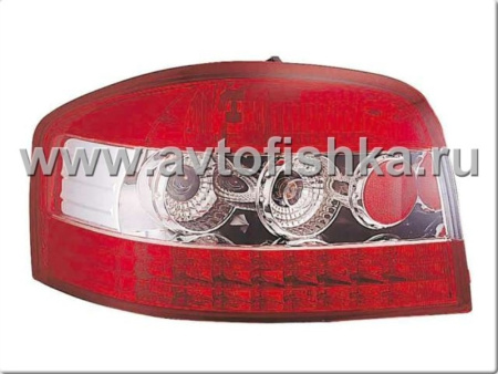 Audi A3 (03-08) задние фонари светодиодные красно-хромированные, комплект 2 шт.