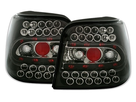 Volkswagen Golf 4 (98-03) фонари задние светодиодные черные, комплект 2 шт.