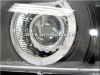 BMW 5 E39 (95-00) фары передние черные, со светящимися ободками, с белым поворотником,с моторами электрокорректора, комплект 2 шт.