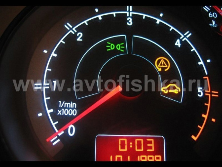 Audi A3 (96-02) (8L) светящиеся шкалы приборов - накладки на циферблаты панели приборов, дизайн № 1