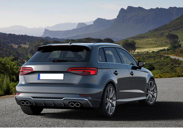 Двойная выхлопная труба для Audi A3 S-line 2013-2020 - нержавейка