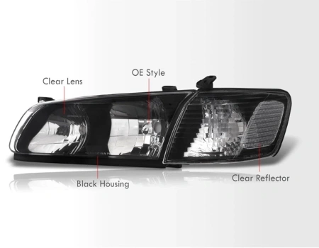 Toyota Camry V20 (00-01) SXV20, MCV20 фары передние черные, комплект 2 шт.