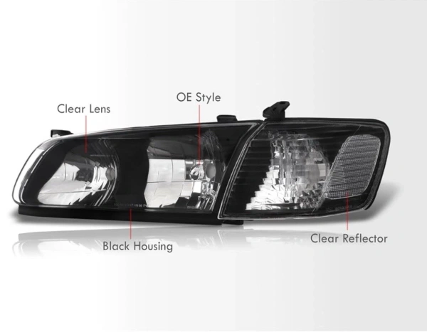 Toyota Camry V20 (00-01) SXV20, MCV20 фары передние черные, комплект 2 шт.