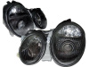Mercedes CLK W208 (98-02) фары передние линзовые черные перфорированные, комплект 2 шт.