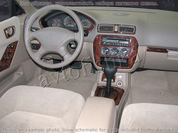 Декоративные накладки салона Mitsubishi Galant 1999-2003 Соответствие OEM