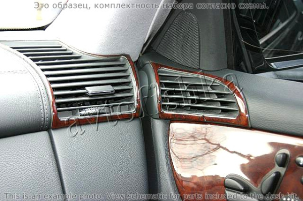 Декоративные накладки салона Mercedes Benz CL Class 2000-н.в. полный набор