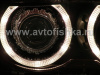BMW 7 E38 (99-01) фары передние линзовые черные ксеноновые, с корректором, со светящимимся ободками, с тонированными поворотниками, комплект 2 шт.