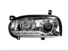 Volkswagen Golf 3 (92-98) фары передние линзовые хромированные, с нижней светодиодной подсветкой, комплект 2 шт.