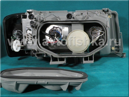 Mercedes W201 190E 190D (82-93) фары передние хромированные с указателями поворотов, комплект 2 шт.