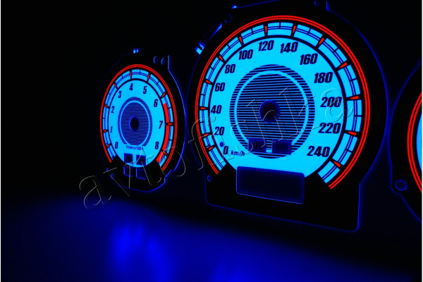 Honda Accord (98-03) светодиодные шкалы (циферблаты) на панель приборов - дизайн 2