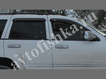 Дефлекторы боковых окон 4 части темные Jeep Grand Cherokee 2005-2011