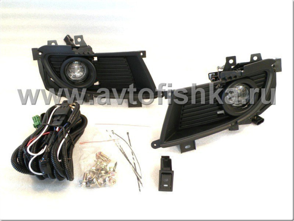 Mitsubishi Lancer 9 (03-05) фары передние противотуманные с черными рамками, комплект 2 шт.