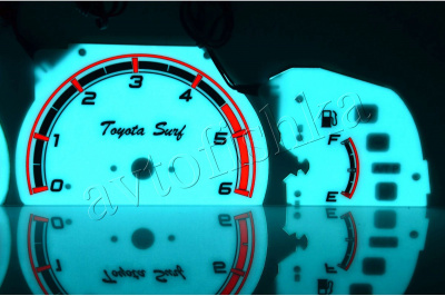 Toyota Hilux / 4 Runner светодиодные шкалы (циферблаты) на панель приборов - дизайн 2