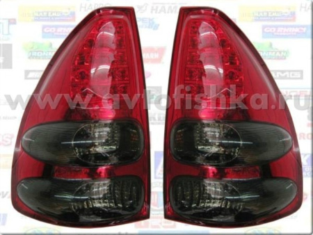 Toyota Land Cruiser Prado 120 (02-) фонари задние светодиодные красно-тонированные, комплект 2 шт.