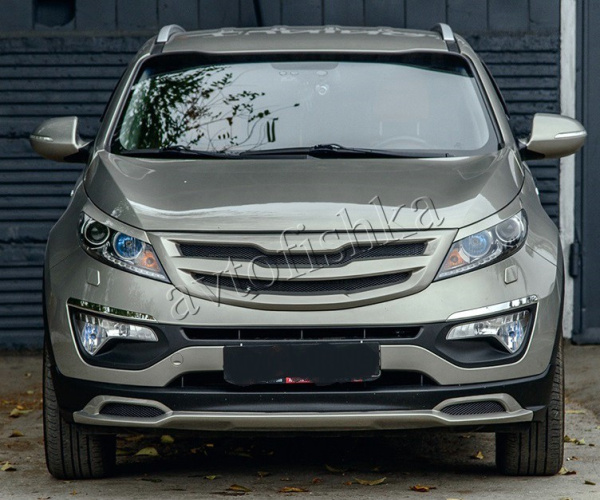 Kia Sportage 3 (10 – 16) юбка переднего бампера Ixion Style
